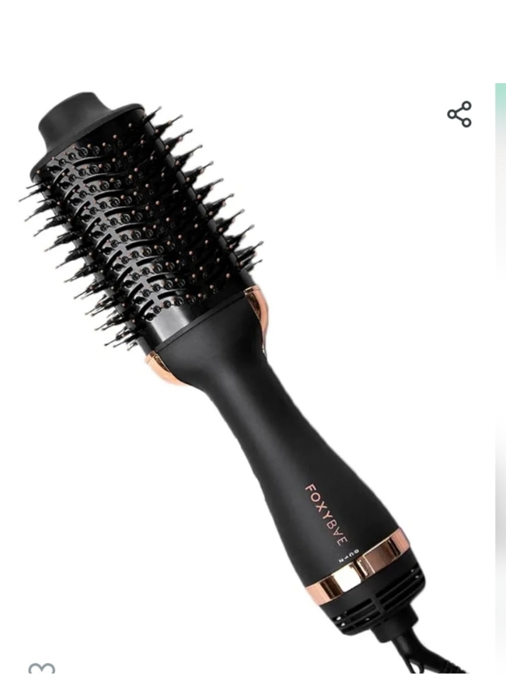 Foxy bae blowdryer blowout Black Rose Gold Hot Air Styling Brush